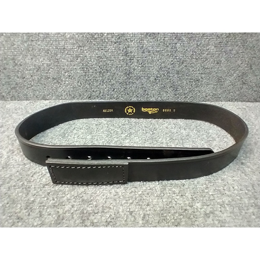 Boston Leather 6685 S AB12BK Mens Black Buckleless Duty Belt Made in USA Small